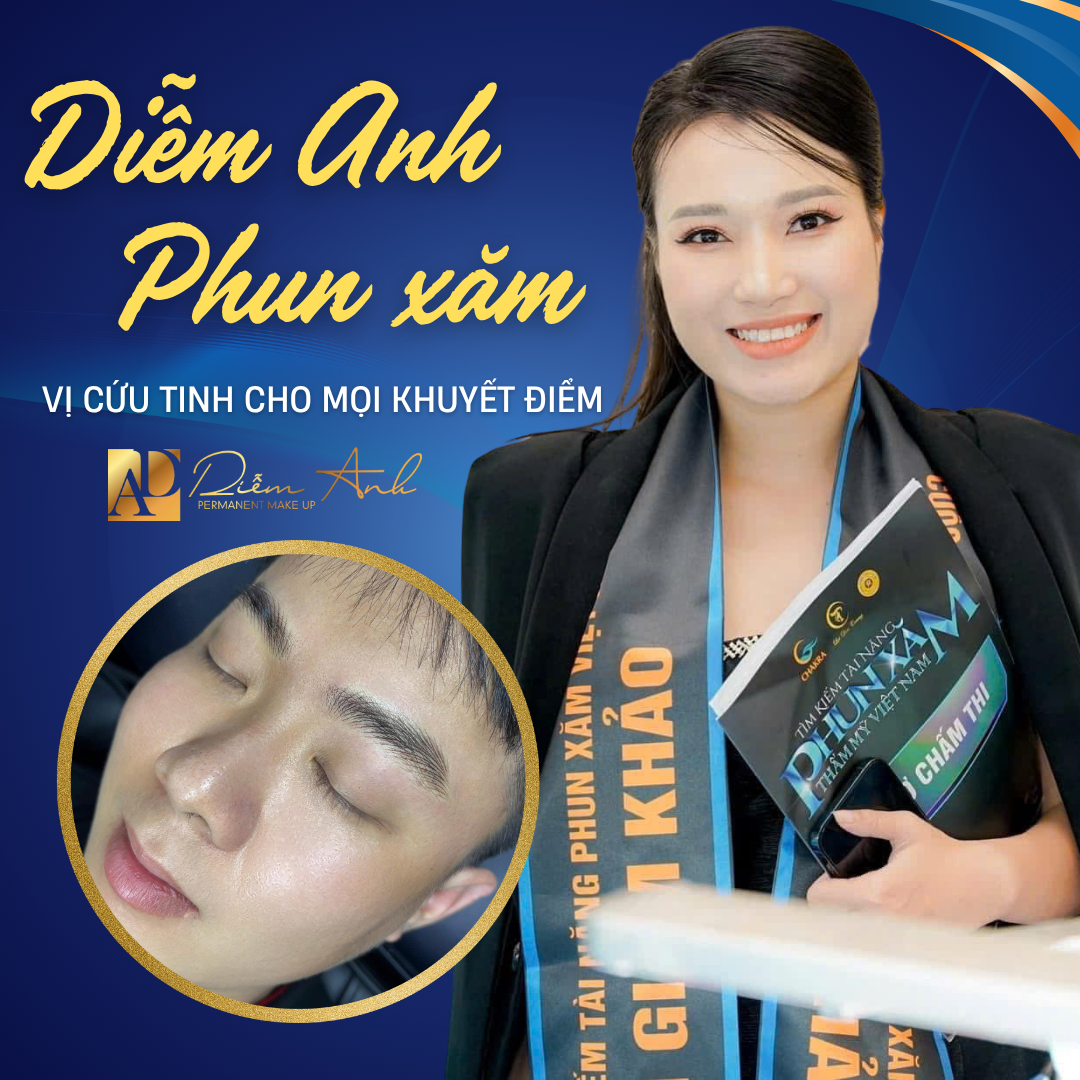 diễm anh chuyên gia khắc phục chân mày nam